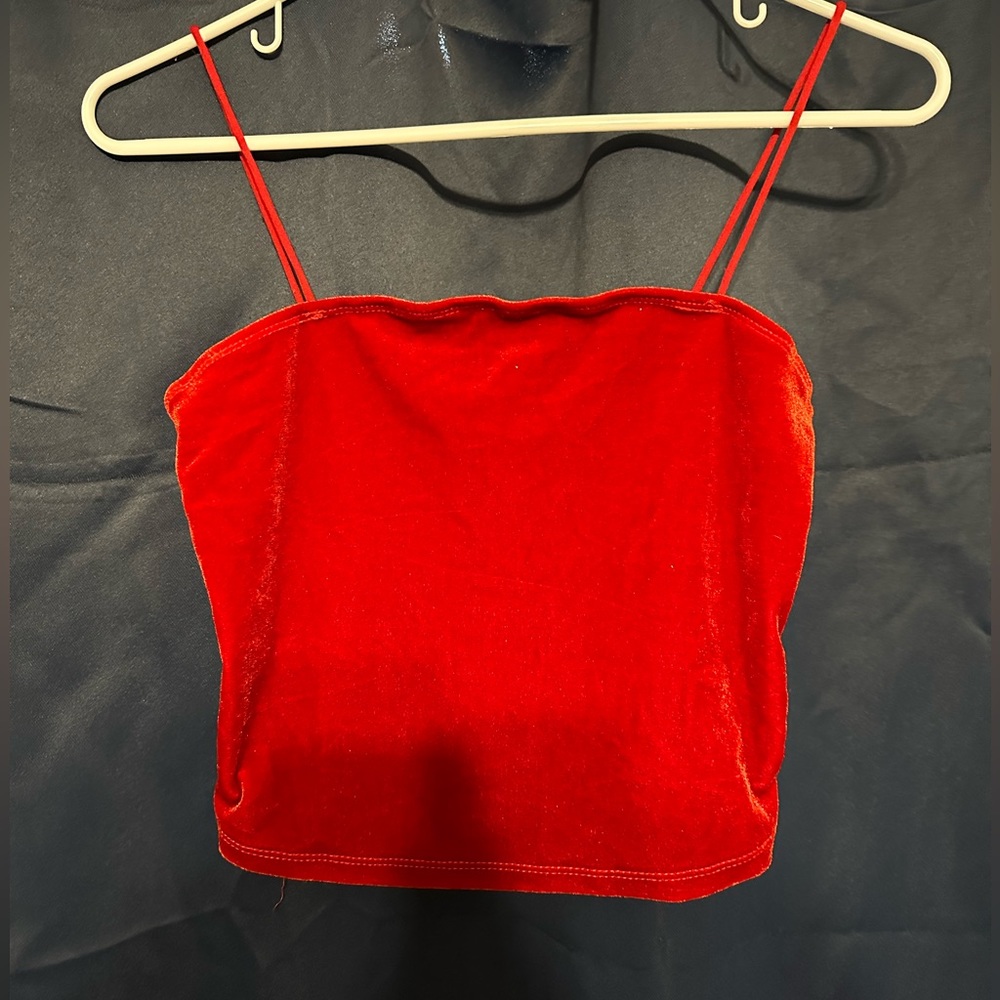 Shein BAE velvet cropped cami top